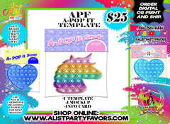 APF A-Pop It Fidget Topper & Bag Template & Mockup