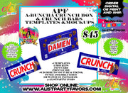 APF A-Buncha Crunch Box & Crunch Bars Template & Mockup