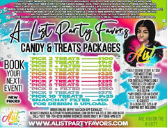 A-List Candy & Treat Packages And Party Deposits