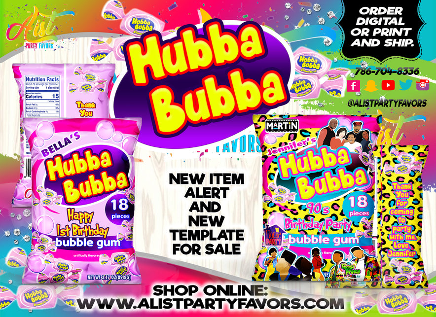 APF Hubba Bubba Gum Bag Template