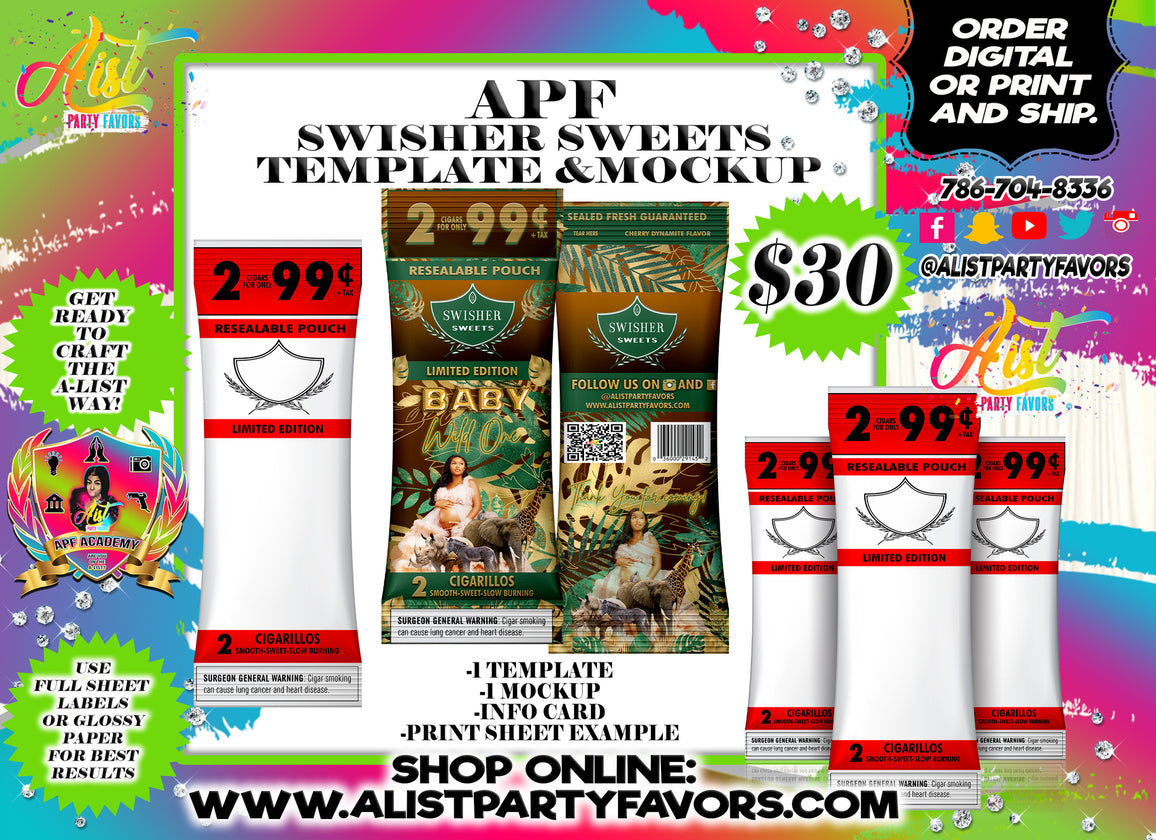 APF A-Swishers Sweets Template & Mockup